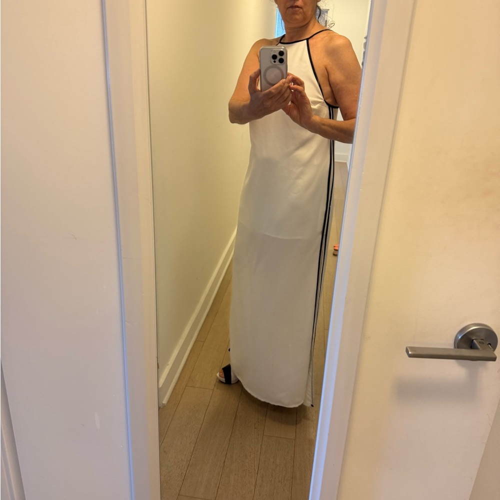 Finders Keepers Black and white Halter Maxi Gown